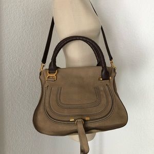 Authentic Chloe Marcie brown shoulder bag small